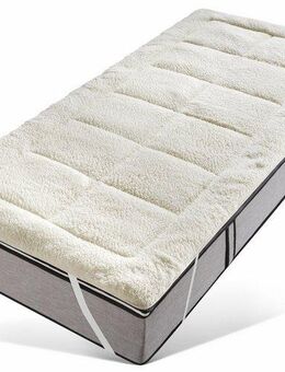 Matratzenauflage Luise, in Lammfloor Optik, 90x200 cm und weitere Größen RIBECO, Auflage beidseitig für Sommer und Winter nutzbar, waschbar bis 60°C