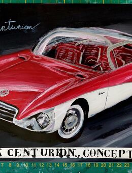 Buick Centurion Concept 1956, Bild, Gemälde, passend zu Modell, 1:43, 1:18 - Salzkotten