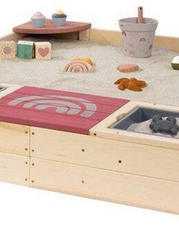 MUDDY BUDDY® Sandkasten Beach Rebel, natur - puderrosa, FSC® - schützt Wald