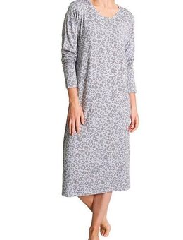 TOM TAILOR Nachthemd Victoria Mit Print, 3/4-Ärmel, Rundhalsausschnitt, feminin, Viskosemix