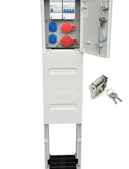 Elektro-Wandverteiler – 2x SCHUKO, 1x CEE 16A, 1x CEE 32A (Abschließbarer Baustrom-Kasten) Set2342 - Wuppertal