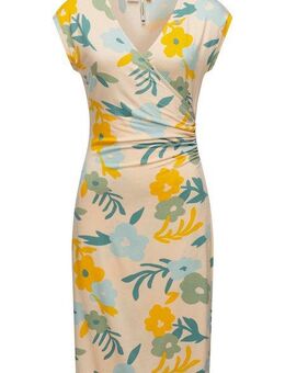 Ragwear Etuikleid Crupi Print figurbetontes Sommerkleid mit Raffung an der Taille