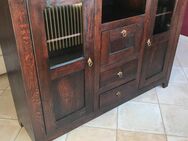 Vitrine Highboard Eiche massiv Dunkel gebeizt Kitzmann - Bramsche