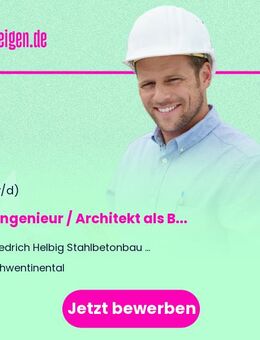 Bauingenieur / Architekt als Bauleiter (m/w/d) - Hochbau / Ingenieurbau / Schlüsselfertigbau - Schwentinental