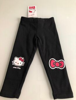 Mädchen Baby Babygirl Leggings Hose Hello Kitty Saurio Gefüttert Schwarz Weiß Rot Gr. 92, Marke: Saurio NEU - Albstadt