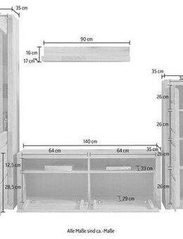 Home affaire Wohnwand Silkeborg, (Set, 4-St), teilmassives Holz
