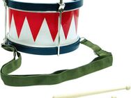 Clifton Spielzeug-Musikinstrument Kindertrommel blau/weiß/rot, mit Kinderlieder CD