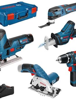 Bosch Professional Elektrowerkzeug-Set, Kombi-Set, 11-tlg., Professional 12V Akku-System
