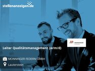 Leiter Qualitätsmanagement (w/m/d) - Lauterstein