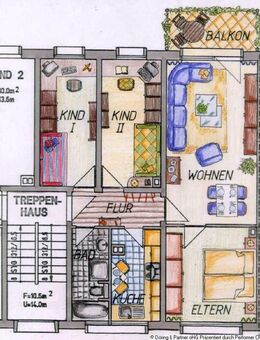 Balkon, PKW-Stellplatz und fairer Preis --- 4-Raum-Whg. im Hochparterre ! - Gera