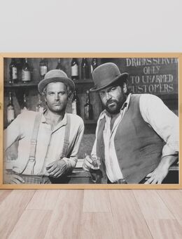 Bud Spencer & Terence Hill Wandbild Bild Poster Theke Bar Restaurant - Wegberg