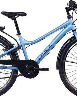 S’COOL Jugendfahrrad S'COOL troX, 3 Gang Shimano, Nabenschaltung, 26 Zoll, Jugendliche, mit Gepäckträger und Schutzblech