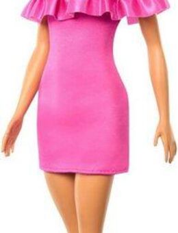 Barbie Anziehpuppe Fashionistas, pinkfarbenes Kleid mit Rüschenärmeln