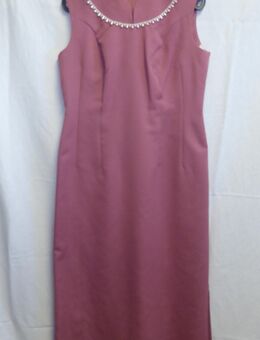 Kleid, rosa mit Perlenborde, Handarbeit, Gr. 42/44 (?) - Gütersloh