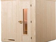 weka Sauna Elementsauna HALMSTAD 2, BxTxH: 194 x 177 x 199 cm, 68 mm, vorgefertigte Elemente, isolierte Holztür