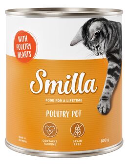 Sparpaket Smilla Geflügeltöpfchen 24 x 800 g - zartes Geflügel mit Geflügelherzen