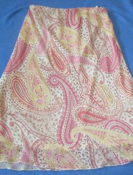 NEU * Apart * Hippie * Festival * Paisley * Seiden- Chiffon * Schlupf * Gummizug * A- Linie * Midi- Rock * Gr. 36- 38/ S * rosè * vanille- gelb * cremè- beige * Pastell * - Riedlingen