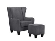 Home affaire Ohrensessel Chilly, Sessel mit Hocker und Federkern-Polsterung, (Set, 2-St., bestehend aus Sessel und Hocker), in Cord und Microfaser-Bezug, Unser Dauertiefpreis