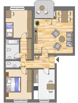 3-Zimmer, neues Bad, Balkon - Dorsten