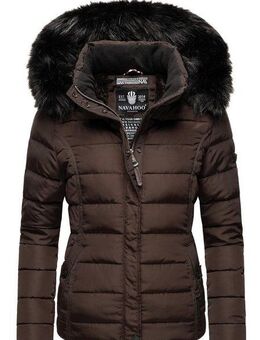 Navahoo Steppjacke Miamor hochwertige Winterjacke m. voluminöser Kunstpelz-Kapuze
