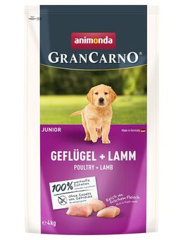 animonda GranCarno Junior Geflügel + Lamm - Sparpaket: 2 x 4 kg