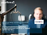 Rechtsanwaltsfachangestellte/ Anwaltsassistenz (w/m/d) in Teilzeit (20-30 Std./Wo.) - Frankfurt (Main)