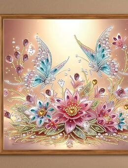 diamond painting Blumen 30x30 cm mit Zubehör neu - Kuchen