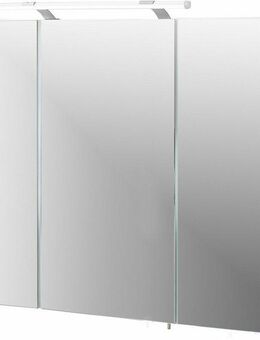 Schildmeyer Spiegelschrank Dorina, mit höhenverstellbaren Glasböden Breite 90 cm, 3-türig, LED-Beleuchtung, Schalter-/Steckdosenbox