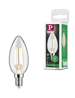Paulmann LED-Leuchtmittel Eco-Line Filament 230V LED Kerze E14 1er-Set 525lm 2,5W 3000K Klar, E14, 1 St., Warmweiß