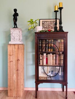 Vitrine, Vitrine Schrank, antik, 1870er, Viktorianisch, Schnitzereien, Bücherrzimmer & Büro - Gundelsheim Zentrum