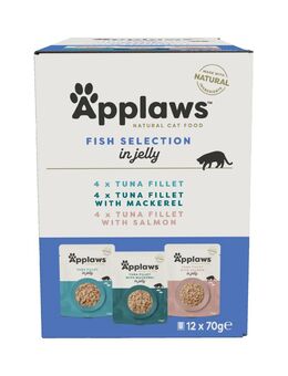 Applaws Pouch in Jelly Mix 12 x 70 g - Fisch Selection (3 Sorten)