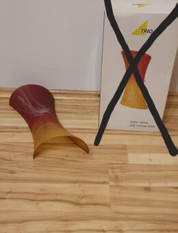 Trio Leuchten Wandleuchte , Metall Glas , Orange/Rot exkl. 2 x E14 - Laatzen