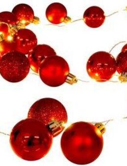 näve Lichterkette LED-Outdoor-Weihnachtslichterkette, Weihnachtsdeko rot aussen, 1-flammig, l: 240cm, Ein-/Ausschalter, incl. Timer (6h an und 18h aus),Farbe: rot