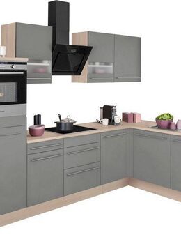 OPTIFIT Winkelküche Bern mit Hanseatic-E-Geräten, Stellbreite 285x175 cm, mit Induktionskochfeld, Soft-Close