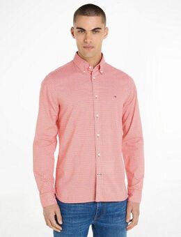 Tommy Hilfiger Karohemd FLEX TEXTURED GINGHAM SF SHIRT mit kleiner Logostickerei