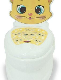 Jamara Toilettentrainer Meine kleine Toilette, Katze, mit Spülsound und Toilettenpapierhalter