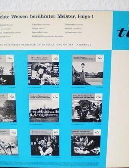Beliebte Weisen berühmter Meister,Folge 1-Vinyl-LP,Tip,50/60er Jahre - Linnich