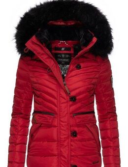 Navahoo Winterjacke Wisteriaa Warm gefütterte Steppjacke mit Kunstfell-Kapuze