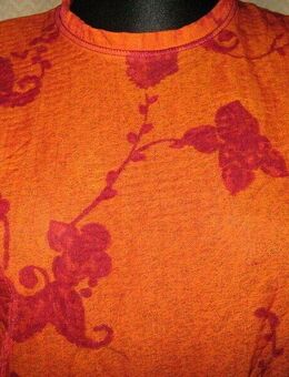NEU * Edel * Blumen * Blüten * Flower- Power * Langarm * Longsleeve * T- Shirt "bianca" Gr. 40- 42/ M * mandarin- orange * bordaux- dunkel- wein- rot * - Riedlingen