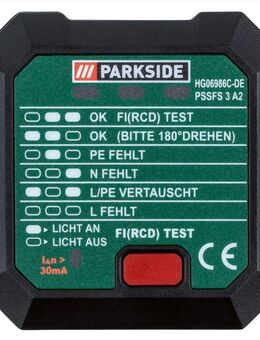 PARKSIDE Steckdosentester »PSSFS 3 A2«, LED-Anzeige elektrik - Wuppertal