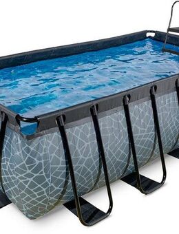 EXIT Framepool (Set, 3-tlg), BxLxH: 200x400x122 cm, mit Sandfilteranlage und Leiter