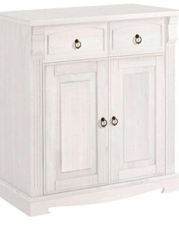 Home affaire Kommode Anna, Sideboard, Anrichte, Stauraumschrank (B/T/H: 130/40/91 cm), aus massiver Kiefer, Breite 94 cm, mit Kassettenoptik, FSC®