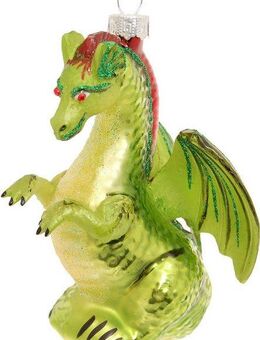 Krebs Glas Lauscha Christbaumschmuck Glasornament Drache, Höhe ca. 12 cm (1-tlg), Weihnachtsdeko, Weihnachtsbaumkugel, Christbaumkugeln aus Glas