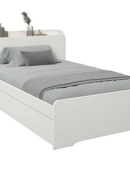 OTTO home Bett Ismund, Stauraum im Kofteil, Stauraumbett, inklusive Lattenrost, teilmassiv, Bettkasten optional