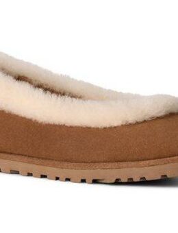 UGG Zora Ballet Flat Ballerina Homeslippers, Flats mit Logoverzierung
