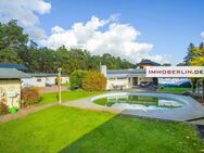 IMMOBERLIN.DE - Herrlicher Bungalow mit Sonnengarten & Nebengebäuden in idyllischer Waldrandlage - Luckenwalde