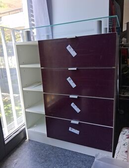 Komode Hochglanz + Glasplatte - Ingolstadt
