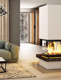 Kaminbausatz 🟡 ROYAL EXTRA Volcano 3PLUh 11KW Panorama U Kamin Bausatz Ofen Neu Hajduk LDF-Kamine - Strausberg