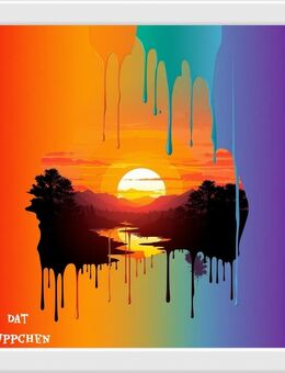 Kunst Sonnenuntergang Unikat Signiert - Düsseldorf