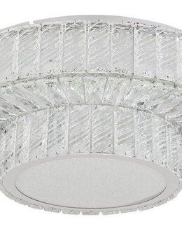 GLOBO LIGHTING LED Deckenleuchte MUCKY, Dimmfunktion, Memoryfunktion, Nachtlichtfunktion, mehrere Helligkeitsstufen, LED fest integriert, warmweiß - kaltweiß, Deckenlampe, Kristalle, elegante Designleuchte, Wohnbereich